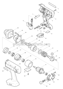 Part Location Diagram of 651994-8 Makita Switch