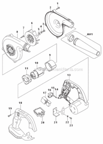 Part Location Diagram of KW00000230 Makita Switch, Ub181