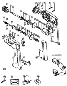 Unit Parts Diagram and Parts List for 6011DW  Makita Drill