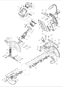 Page 2 Diagram and Parts List for LS1214F  Makita Saw