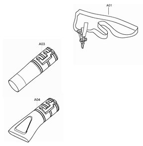 Fig-2 Diagram and Parts List for XBU04PT  Makita Leaf Blower / Vacuum