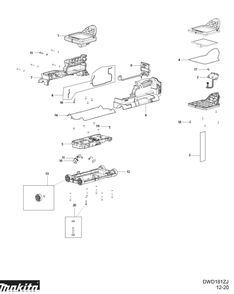 Diagram Diagram and Parts List for DWD181ZJ  Makita Miscellaneous