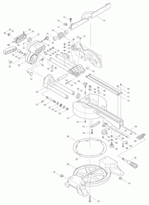 Page 1 Diagram and Parts List for XSL01Z  Makita Saw