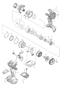 Fig-0 Diagram and Parts List for GWT05D  Makita Wrench