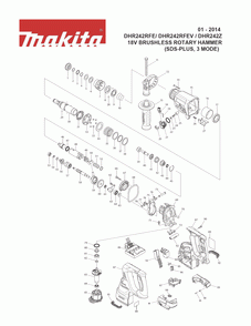 Part Location Diagram of 122823-7 Makita 1/2