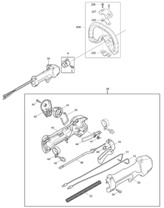 Diagram 1 Diagram and Parts List for MS-2564  Makita Trimmer
