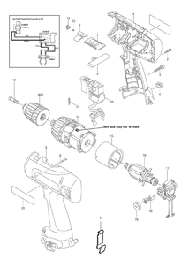 Part Location Diagram of DC1803 Makita N/A