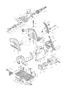 Page 1 Diagram and Parts List for SP6000X1 Type 1 Makita Saw