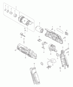 Page 1 Diagram and Parts List for DF012DSE  Makita Drill