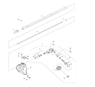 Diagram 2 Diagram and Parts List for XUX02SM1X1  Makita Trimmer