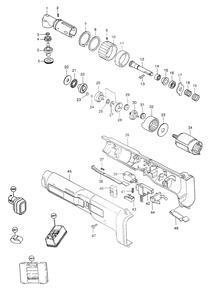 Page 1 Diagram and Parts List for 6706DW  Makita Drill