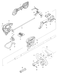 Part Location Diagram of 141B32-1 Makita Indication Circuit Cpl. E, Gru01