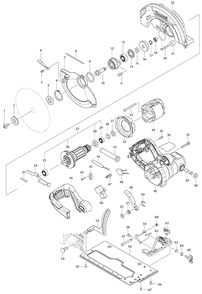 Diagram Diagram and Parts List for HS7600  Makita Circular Saw
