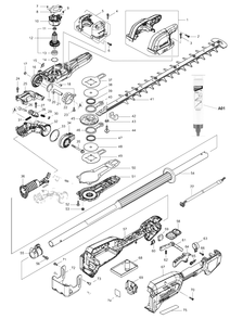 Part Location Diagram of 267190-4 Makita Flat Washer 45