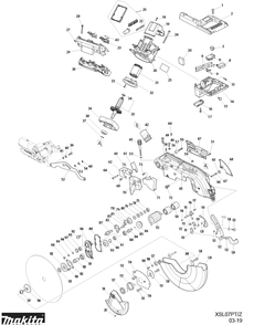 Part Location Diagram of 140J53-8 Makita Link Plate Cpl., Ls1219l