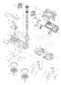 Fig-0 Diagram and Parts List for XBP05R1B  Makita Band Saw