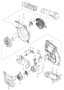 Fig-0 Diagram and Parts List for XBU04PTV  Makita Leaf Blower / Vacuum