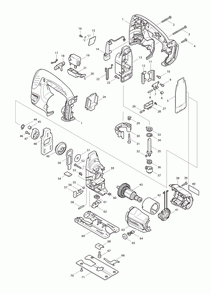 Page 1 Diagram and Parts List for BJV180F Type 1 Makita Saw