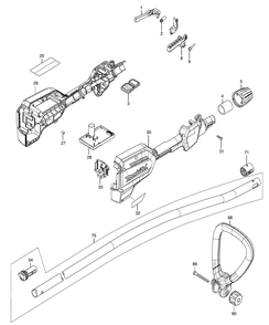 Part Location Diagram of 456647-2 Makita RUBBER SLEEVE 24 A, XRU08