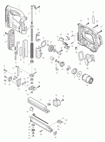 Page 1 Diagram and Parts List for XTS01Z  Makita Nailer