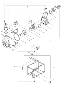 Page 7 Diagram and Parts List for EW210TR  Makita Water Pump