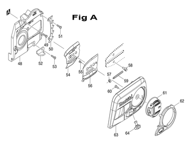 Page 1 Diagram and Parts List for XCU04PT  Makita Saw
