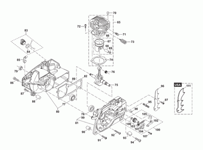 Page 2 Diagram and Parts List for PS-500D  Makita Saw