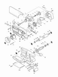 Page 1 Diagram and Parts List for 9911KX1 Type 2 Makita Sander