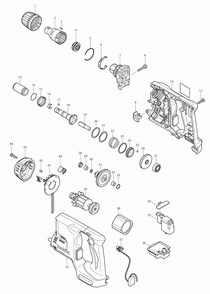 Page 1 Diagram and Parts List for BFS450F Type 3 Makita Screwdriver