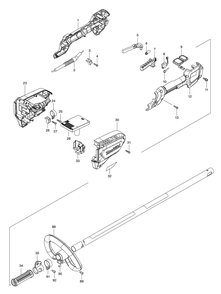 Part Location Diagram of 457937-6 Makita LOOP HANDLE 24, XRU11