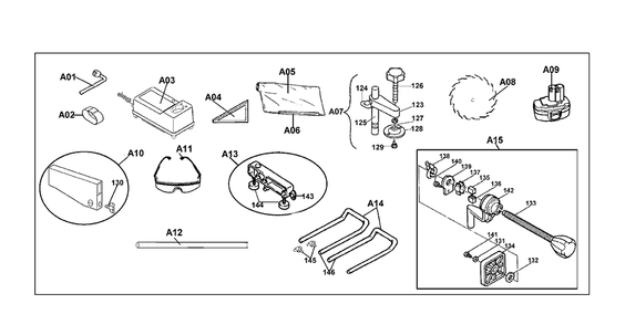 Page 1 Diagram and Parts List for LS711DWB Type 1 Makita Saw