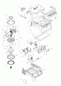 Page 2 Diagram and Parts List for XCV07ZX  Makita Upright Vacuum