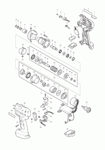 Page 1 Diagram and Parts List for BFT082RAZ  Makita Screwdriver
