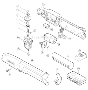 Part Location Diagram of 188124-3 Makita Housing Set