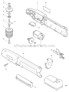 Page A Diagram and Parts List for DA391D  Makita Cordless Drill