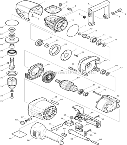 Page A Diagram and Parts List for DA4030  Makita Electric Drill