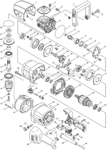 Page A Diagram and Parts List for DA4031  Makita Electric Drill
