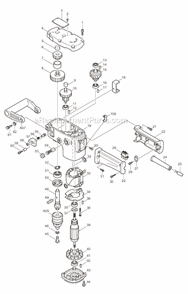 Part Location Diagram of 421297-2 Makita Dust Cover