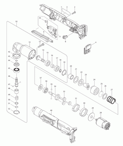 Page 1 Diagram and Parts List for LT01Z  Makita Drill