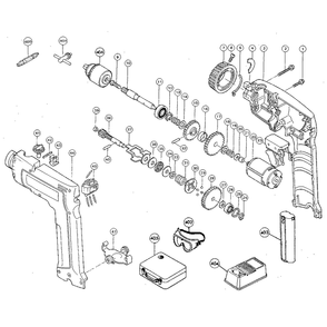Unit Parts Diagram and Parts List for 6073DW  Makita Drill