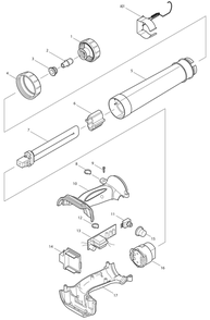 Diagram Diagram and Parts List for DML184  Makita Worklight & Flashlight