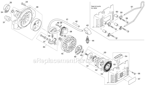 Part Location Diagram of 965-603-021 Makita Spark Plug