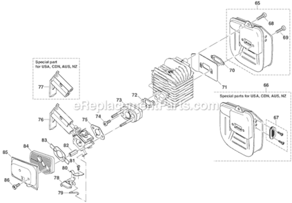 Part Location Diagram of 266960-8 Makita Screw M5x20