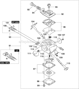 Part Location Diagram of 118-151-020 Makita Screw