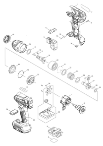 Fig-0 Diagram and Parts List for XWT13RB  Makita Wrench