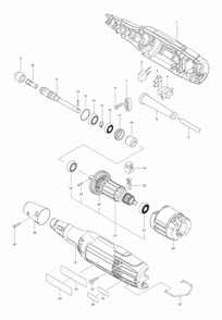 Part Location Diagram of 240085-6 Makita Fan 48, Gd0603