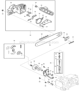 Page C Diagram and Parts List for DCS330TH  Makita Chainsaw