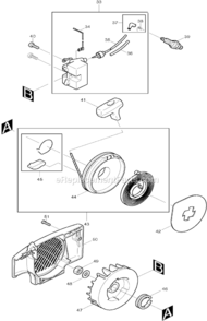 Part Location Diagram of 028-166-030 Makita Starter Spring