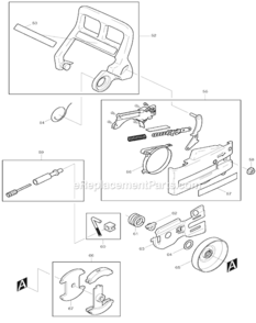 Part Location Diagram of 965451962 Makita Suction Line Assembly, Dcs340