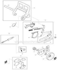 Page C Diagram and Parts List for DCS341  Makita Chainsaw